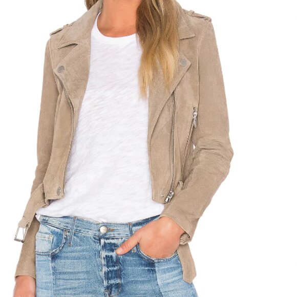 NWT BLANKNYC  Suede Moto Jacket in Sand NWT - Picture 1 of 4